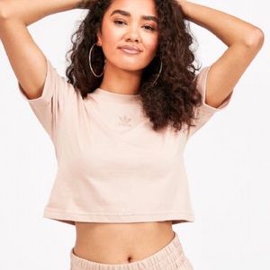 adidas originals cropped tshirt ash pearl